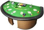 Blackjack Table With Pedestal Legs