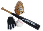 Baseball Bat (71cm), Glove & Ball Set