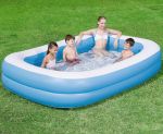 Blue Rectangular Family Paddling Pool