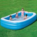 Blue Rectangular Deluxe Family Paddling Pool