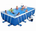 Intex Ultra Frame Rectangular Saltwater Metal Pool 10' x 20' x 52" With Sand Filter