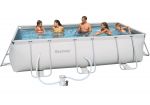 Bestway Steel Pro Silver Rectangular Frame Pool With Pump 159" x 73" x 39 1/2"
