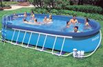 Intex Oval Frame Inflatable Pool 12ft x 28ft x 48"