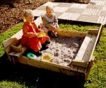 Wooden Square Sandpit