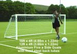 16ft x 4ft Aluminium 80mm Five a Side Freestanding Goals Pair