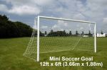 12ft x 6ft Mini Aluminium Football Goals Socketed