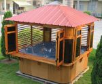 Canadian Spa Pine Lip Mounted Gazebo 8'x8'