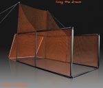 Quad-Netz 4- Football Goal, Golf Net, Rugby Conversion Posts & Cricket Nets- 8' x 7' System
