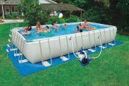 Intex Ultra Frame Rectangular Saltwater Metal Pool 12' x 24' x 52"