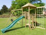 York Playtower With Swings, Slide & Tyre Swing