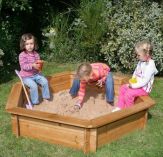 Hexagonal Wood Sand Box