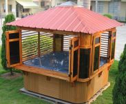 Canadian Spa Pine Lip Mounted Gazebo 8'x8'