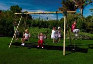 Meerkat Wooden Garden Swing Set
