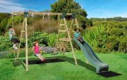 Giant Baboon Wooden Garden Swing Set
