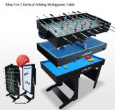 BCE Riley 5 In 1 Vertical Folding Multi Games Table