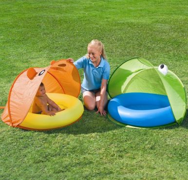 Play Pool With Twist 'N Fold Tent