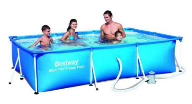 frame paddling pool with cover