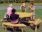Hout-Land Round Picnic Table Set