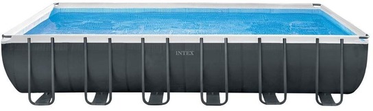 Intex Ultra XTR Rectangular Frame Pool Set 24ft x 12ft x 52in with Sand Filter and Saltwater System 