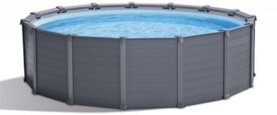 Intex Graphite Gray Panel Pool 15ft 8in x 49in 26384NP