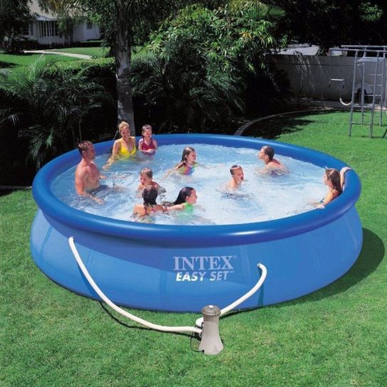 Easy Set Inflatable Pool Package - 15ft x 48in (4.57M X 1.22M) by Intex