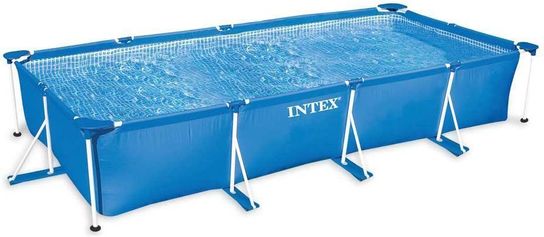 Rectangular Metal Frame Pool - 4.5m x 2.2m x 838mm (No Pump) by Intex