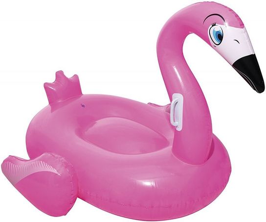 Inflatable Pool Float - Pretty Pink Flamingo Ride on Lilo Lounger by Bestway