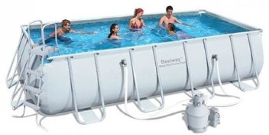 Steel Rectangular Pool With Sand Filter - 18ft x 9ft x 48in by Bestway