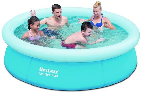 Fast Set Round Inflatable Pool - 57252 - 6ft 6in x 20in (No Pump) by Bestway