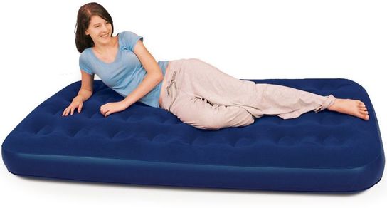 Twin Flocked Air Bed 74" x 39" by Bestway