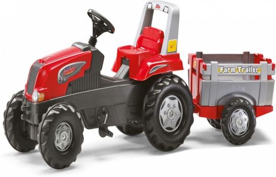 Rolly Junior RT Tractor & Farm Trailer - Red