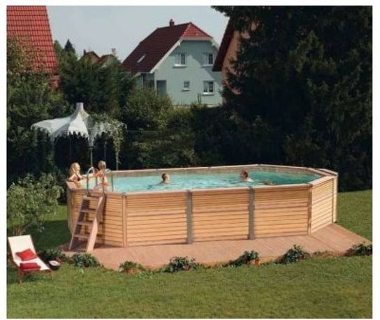 Azteck Maxiwood Oval Wooden Pool - 4m x 7.3m by Zodiac
