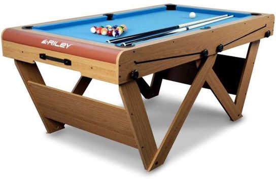 6ft "W" Leg Folding Snooker & Pool Table (FSPW-6) by Riley