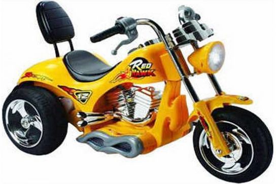 6 Volt Battery Powered Ride On Chopper Trike GB5008A - Yellow