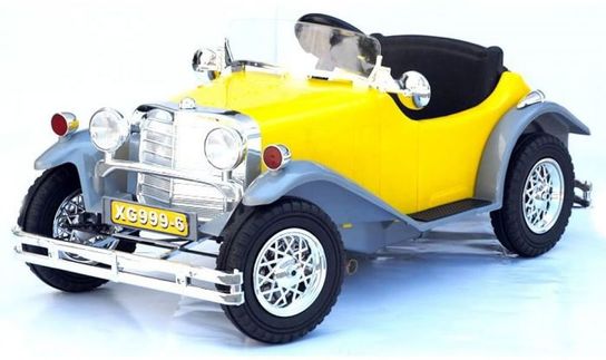 6 Volt Battery Powered Ride On Classic Car GB999-6 - Yellow