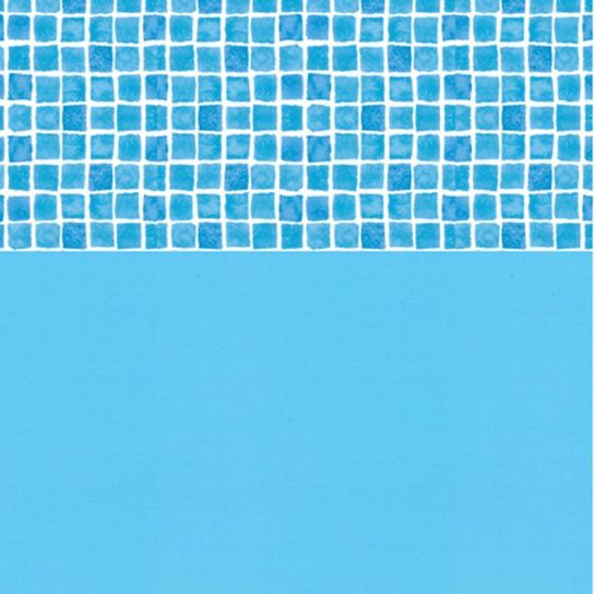 6m x 3.8m Octagonal Blue Liner With Mosaic Tileband For Wooden Pools