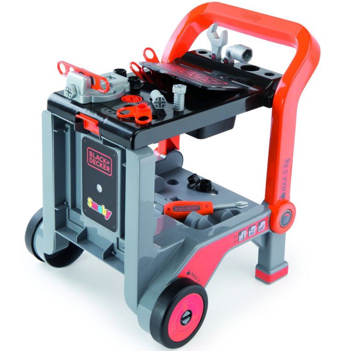 Smoby Black & Decker Devil 3in1 Tool Workbench Trolley Play Set