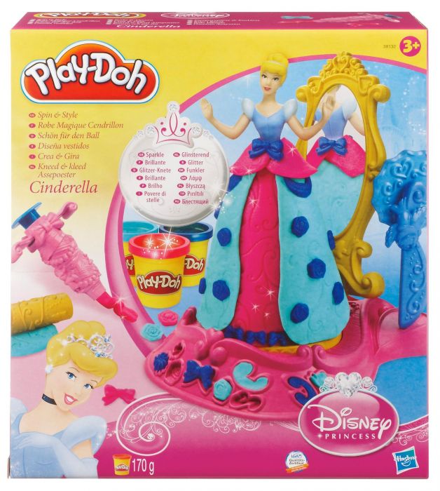Hasbro PlayDoh Disney Princess Spin And Style Cinderella Craft Range