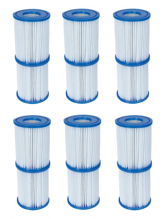 Bestway 58094 Type II Cartridge Filter- 6 Pairs - Pool Filters