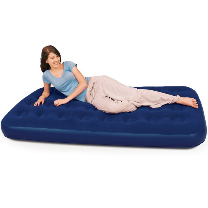 Bestway Twin Flocked Air Bed With 240V Air Pump 74" x 39" Air Beds