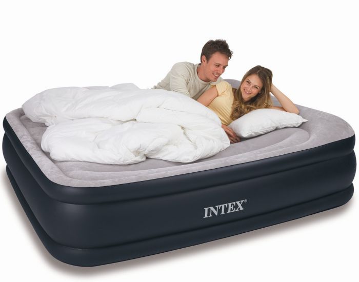 Intex Queen Size Deluxe Pillow Rest Raised Air Bed 80" x 60" Air Beds