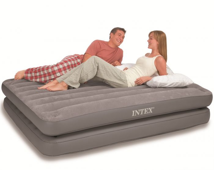 Intex Queen Size 2In1 Air Bed 80" x 60" Air Beds and Pillows