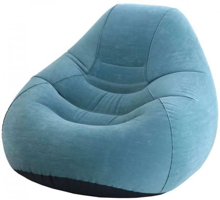 Intex Deluxe Beanless Bag Chair Classic Teal Air Beds and Pillows