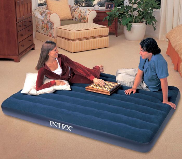 Intex Queen Size Easy Inflate Classic Downy Air Bed 80" x 60" Air