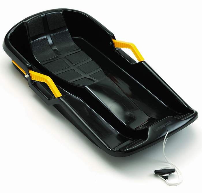 Sno Rider Black Sledge Toboggan Plastic Sledges