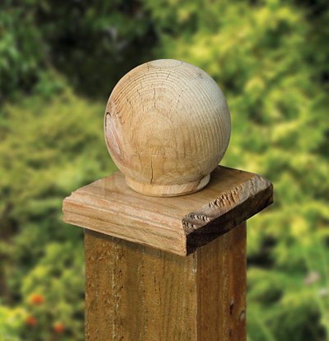 Ball Post Cap Finial (Green) Fence Posts and Caps