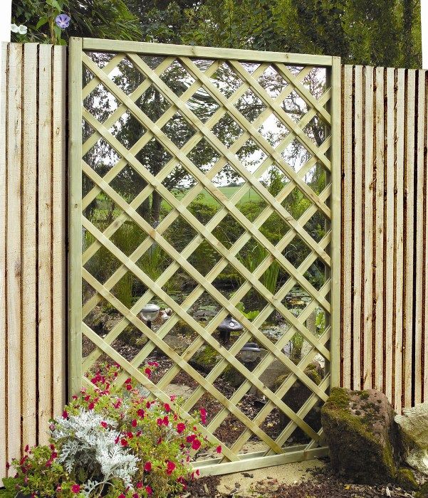 Garden Mirror Lattice Screen Grange Trellis
