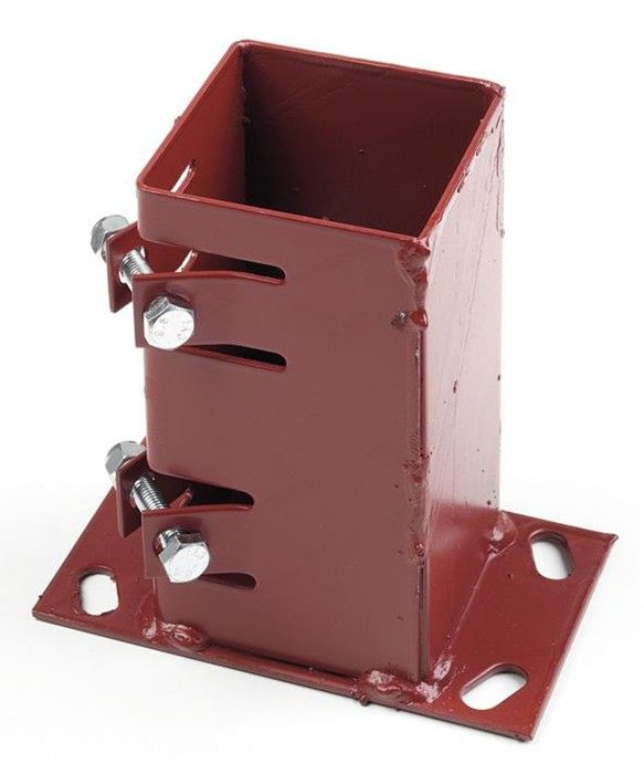 Metpost Flush Fitting Bolt Down Post Support System 2 (Red) 75mm