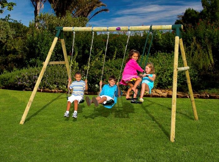 Colobus Wooden Garden Swing Set Swings Colobus Wooden Garden Swing Set Swings