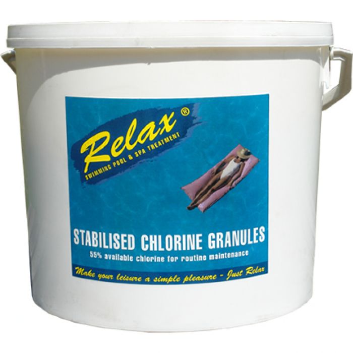 Stabilised Chlorine Granules 10Kg Bucket Chemicals For Spas, Above